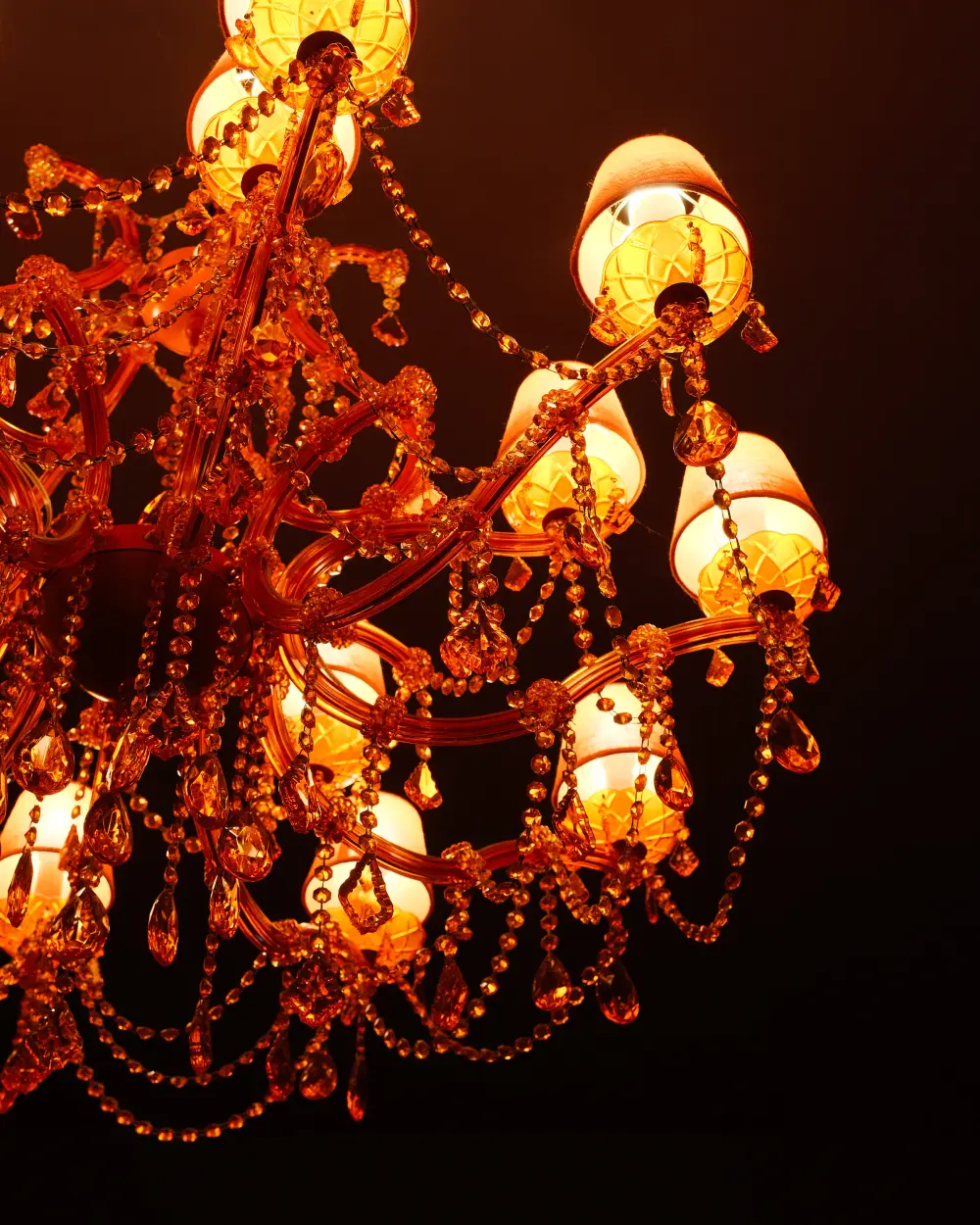 Patara's amber crystal chandelier